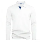 95% Cotton Long Sleeve T Shirts Men Casual Brand Homme Clothing Hombre Tee Tops Fashion Tshirt Black White Polo T-Shirts For Men - Image 12