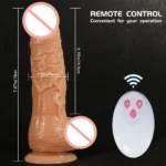 Remote Control Telescopic Rotation Realistic Dildo Vibrator Adult Sex Toys for Woman - Image 9