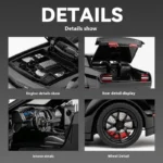 1:24 Dodge Challenger SRT Hellcat Redeye Muscle Alloy Diecast Car Model Computer Desktop DIY High Simulation Collection Ornament