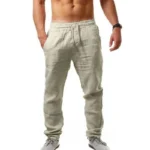 Men's Cotton Linen Pants Male Autumn New Breathable Solid Color Linen Trousers Fitness Streetwear S-3XL - Image 9