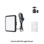 8/12 Inch LED Photography Video Panel Light Photo Studio Lighting Kit For Shoot Live Streaming Youbube With Tripod Stand - Image 16