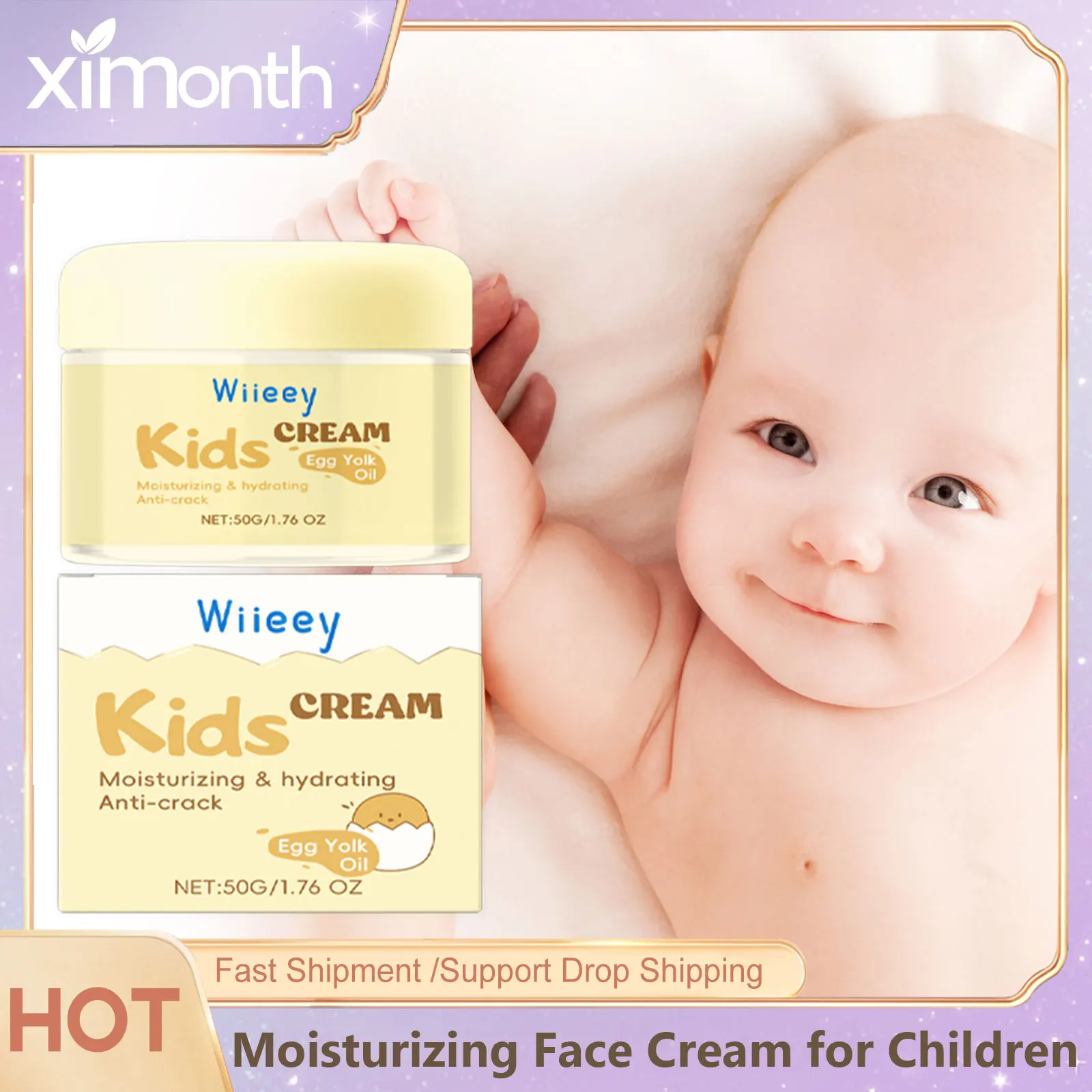 S9c22052b3ff146e6a48a0ecbd9b39950c.webp Baby Cream Face Moisturizer Soothing Fragrance Free Organic Skin Protection Children Kids Nourishing Body Lotion Baby Bum Cream - Image 1