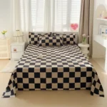 Washed Cotton Bed Fat Sheet Flower Series Printed Double Top King Sheets for Girls Boys Kids Single Queen King Size Bed Linen - Image 12