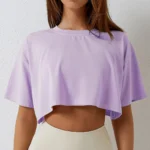 Cotton Women Short Sleeve Dance Running Clothes Yoga Fitness