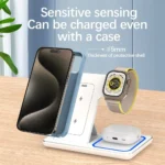 30W 3 in 1 Foldable Magnetic Wireless Charger Stand For iPhone