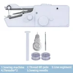 New Hand Sewing Machine Portable Sewing Machine Quick Handheld Sewing Tool Mini Electric Home DIY Apparel Supplies Arts Crafts