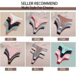 Moonflame 5Pcs Lace Thongs Woman Underwear Lingerie For Women T-back Ladies Transparent G-string Girls Panties