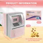 ATM Piggy Bank Automatic Mini Safe Coins Cash Saving Money Box Digital Electronic - Image 6