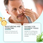 50ml Aloe Shaving Mousse for Men Keep Refresh Comfortable Softening Beard Not Irritaing Deep Cleaning Shave Skin Care Cream - Image 2