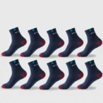 Cotton Sock for Men Sport Breathable Soft Letter Fashion Sneakers High Elastic Middle Tube Stocking Towel Sox Summer Running - Image 8
