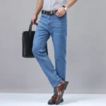 Men’s Fit Straight Lightweight Cotton Stretch Denim Pants