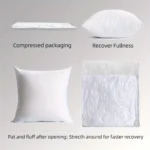 2pcs Pillow Cushions, Soft Durable Sofa Cushion, Fluffy Pillow Inserts, For Living Room Sofa Sofa Bed Home Decor - Image 2