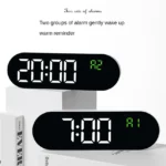 Large Digital Wall Clock Temperature and Date Week Display Electronic LED Table Alarm Clocks Brightness Adjustable 12/24H Format