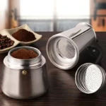Moka Pot Machine Mocha Latte Pot Stainless Steel Mocha Espresso Coffee for Office Kitchen Italian Coffee Maker 2/4/6/9/12 Cups - Image 4
