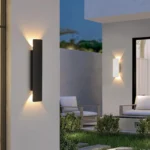 Outdoor Waterproof Wall Lamps Strip Aluminum Wall Lights 18W LED Black Wall Lamp Bedroom Exterior Outdoor Lighting Fixtures - Image 6
