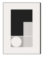 Abstract Modern Art Geometrical Shapes Poster Canvas Painting Black White Wall Art For Living Room Home Decoration Mural
