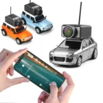 1:64 FPV RC Car with 720P HD Camera, 2.4G WiFi APP Control, Full Proportional Steering & Throttle, Gyro Stabilizer, Silver Gray