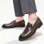 Men's Formal Leather Shoes British Style Oxford Slip On Loafers Breathable Non-Slip Business Dress Wedding Office Daily Commute - Image 6
