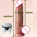 2 in1 Super Realistic Dildo Penis Sliding Foreskin+Ejaculating - Image 14