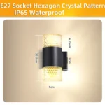 Modern Outdoor Decor Wall Light E27 Bulbs Waterproof Square Wall Lamp LED Home External Street Decoration Lighting Facade Lamps - Image 10
