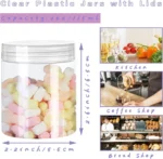 20 Pack 4oz Clear Plastic Jars with Lids,115ml Wide-Mouth Storage Containers for Candy,Beads,Lotion,Food - Image 2