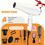 12-piece hair care hair dryer set. Ideal for use in home hair salons, this hair dryer features adjustable multi-speed operation - Image 4