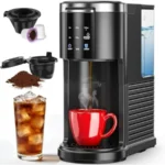 Commercial Single Serve Coffee Maker K Cup Coffee Brewer for Capsule and Ground Coffee Capsule Coffee Machine with 40 Oz Water