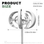 5000W Vertical Wind Turbine 12V 24V 48V Small Windmill Free Energy 220V Household Farm Sent To MPPT Controller - Image 6
