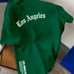 Men's Summer 100% Cotton Fashion Los Angeles Letter Printed - Image 7