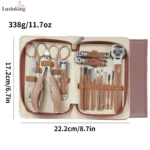 18PCS Nail Clipper Manicure Set Stainless Nail Cutter Pedicure Scissor Cuticle Nipper Nail Tool Personal Care Nail Grooming Tool