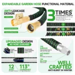 LOVFEN 25/50/75/100/150ft Expandable Water Hose Flexible Magic Garden Hose 10 Pattern Sprayer Nozzle For Pet Cleaning Watering - Image 4