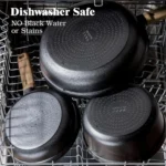 20-Piece Nonstick Cookware Set, Black Titanium Coating, Induction Compatible & Dishwasher Safe - Image 4