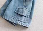 2026 Kids Boys Denim Cargo Shorts 2-8Y Casual Summer Jeans Bottoms Waist Elastic Waistband Children Clothes Outerdoor Boys
