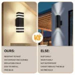 Modern Outdoor Decor Wall Light E27 Bulbs Waterproof Square Wall Lamp LED Home External Street Decoration Lighting Facade Lamps - Image 4