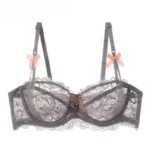 MOYISU Summer Lingerie Set Sheer French Lace Minimiser Bra Briefs Ultra Thin Sexy Women's Underwear Big Bust Sexy Tushy & Panty - Image 10