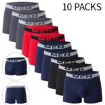 4/10 Piece Men’s Four Season Black Fashionable Casual Basic Versatile Underwear Boxer Shorts Plus Size Youth Sports Base Shorts