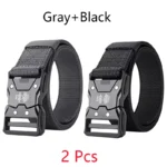 Best Men's Belts Tactical Black Waist Woven Durable Automatic Buckle Belt for Man Army Outdoor Hunting Golf Nylon Belt Trouser - Image 9