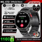 2026 New 1100mah AMOLED Smart Watch Men 170+Sport Fitness LED Flashlight IP69 Waterproof Bluetooth call GPS track Smartwatch iOS - Image 15