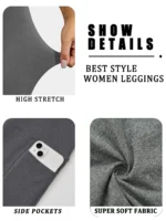 High Waisted capri pants For Women With Pockets Super Soft Tummy Control Workout Running Yoga Athletic Leggings