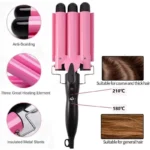 Professional Triple Barrel Hair Curler Ceramic Tourmaline Technology Fast Heating Anti Scalding Hair Styler Long Lasting Waves - Image 5