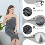 8 Pcs Bath Towel Set - 4 Washcloths, 2 Face Towels & 2 Bath Towels - Absorbent & Quick Dry, Ideal for Bathroom, Gym & Hotel Use - Image 4