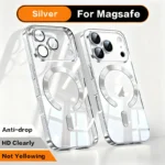 Fashion Orange Magnetic Clear Case For iPhone Air 17 16 15 14 13 12 11 Pro Max Plus Wireless Charge Plating Soft Business Cover - Image 13
