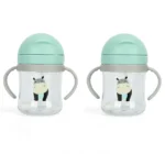1/2pcs 250ml Pink Baby Drinking Cup Feeding Bottle With Straw Gravity Ball Wide Caliber Drinking Milk Water Bottle With Handle - Image 8