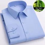 Quality Stretch Men Shirt Bamboo Fiber Long Sleeve Anti-wrinkle Non-ironing Slim Fashion Casual Business Office White Shirt - Image 10