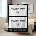 1pc Personalized picture and text customized blankets, gift blankets tailored for children, parents, lovers, lovers, and friends - Image 13