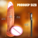 2 in1 Super Realistic Dildo Penis Sliding Foreskin+Ejaculating - Image 13
