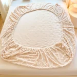 1pc Winter Warm Bed Sheet with Elastic Band Single/Queen/King Mattress Cover Thick Coral Fleece Fluffy Fitted Bed Sheets for Bed