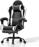 Athena Collection Carbon Fiber Black Gaming Chair - Ergonomic with Footrest Headrest Lumbar Support Height Adjustable Swivel - Image 11