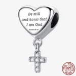 925 Sterling Silver Hamsa Hand Cross Dangle Charms Fit Original Bracelet Beads Faith Jewel plata de leyry DIY Easter Gift