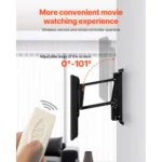 SucceBuy Motorized TV Wall Mount for 32 to 55/65/70 Inch Adjustable TV Mount Bracket w/ Max VESA 24 x 16/24 in Up to 88-132 lbs - Image 5